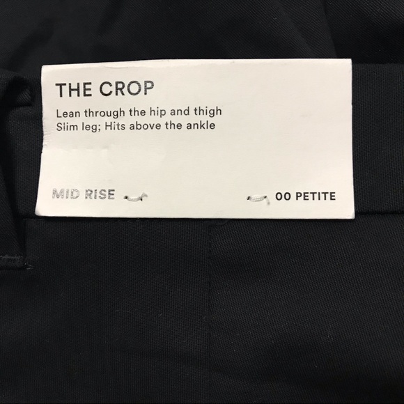 Ann Taylor The Crop Pants Mid Rise Black Size 00P - Picture 3 of 6